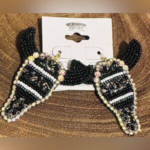 Icon Collection Black Beaded Earrings